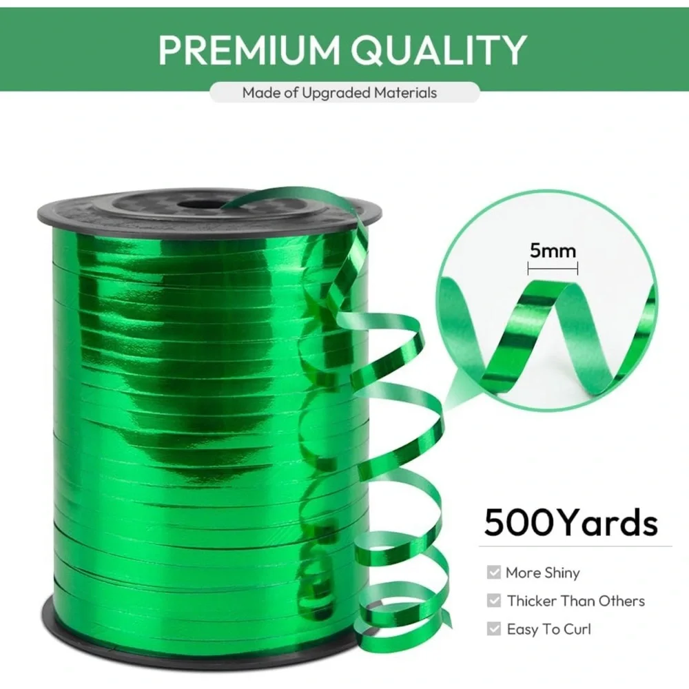 Green Curling Ribbon for Parties